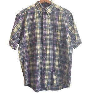 Pendleton Mens Preppy Plaid Button Down Shirt Size L Coastal Beachy Classic